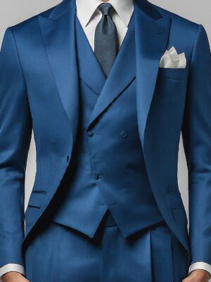 Tropical Exclusive French Blue Plain 3-Piece Suit