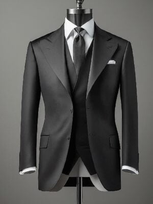 Tropical Exclusive Black Plain 3-Piece Suit