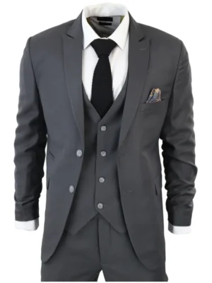 Classic Charcoal Grey 3-Piece Suit by Old Money