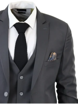 Classic Charcoal Grey 3-Piece Suit by Old Money