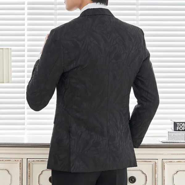 Black Floral Statement Blazer